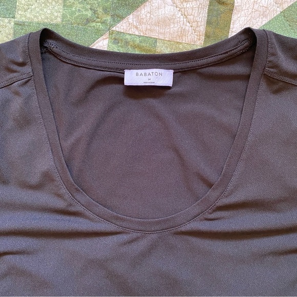 BABATON Scoop Neck Tops Size Med Black Stretch Office Career Lightweight‎ - Picture 5 of 9